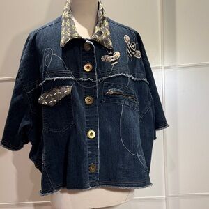 Upcycled Denim Jacket Sz XXL